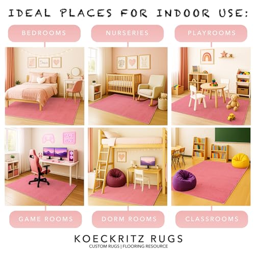 Soft & Colorful 7' x 7' Kids Classroom Area Rug