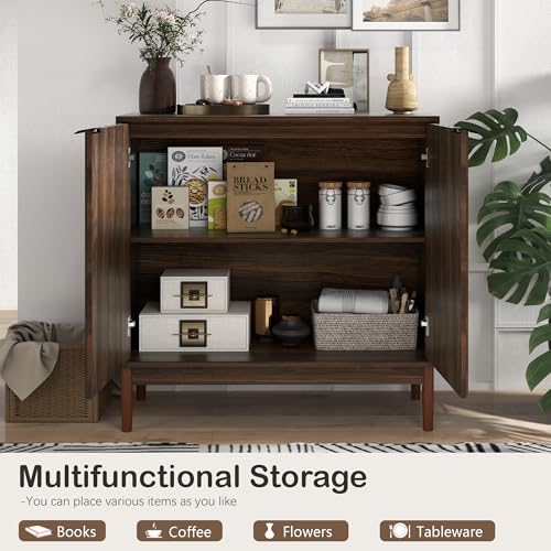 Fluted Buffet Cabinet with Storage