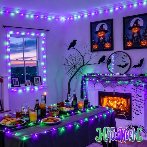 33FT 100 LED Battery Operated Halloween Lights with Remote (100 Count)