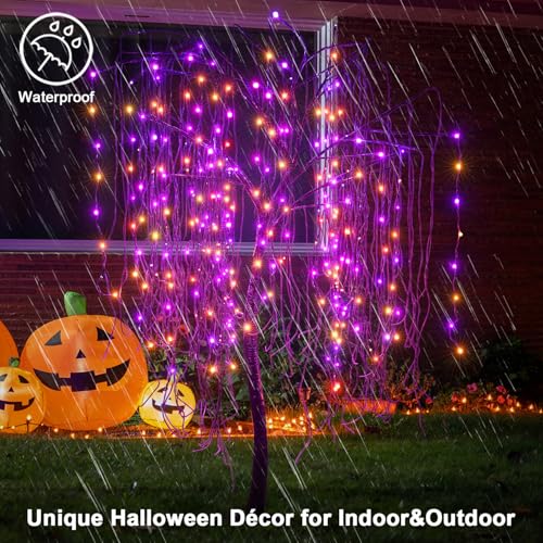 7 Feet Halloween Willow Tree (Orange+purple)
