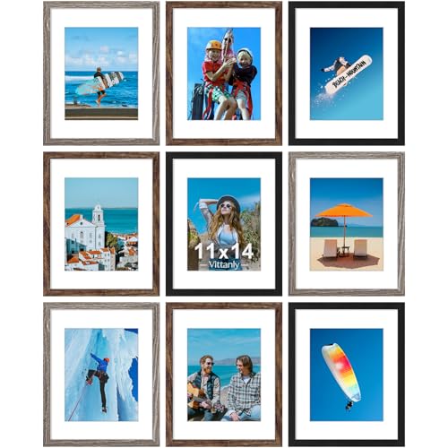 11x14 Picture Frames Set of 9 (9 Count)