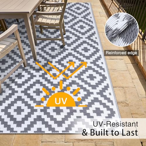Outdoor Rug 5x8 ft Waterproof Reversible Mat