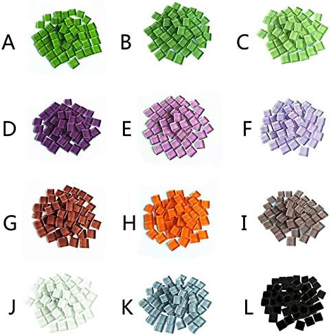 BestTeam Craft Material Mosaic Tile, Micro Glass Tiny Mini Mosaic Tile DIY Hobbies Children Handmade Crystal Free Stone Craft Material Creativity 300g (Black)