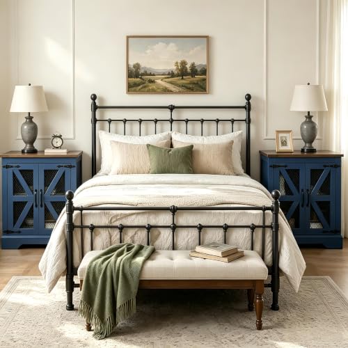 Farmhouse End Table Set with Charging Station Set of 2 (2 Count)