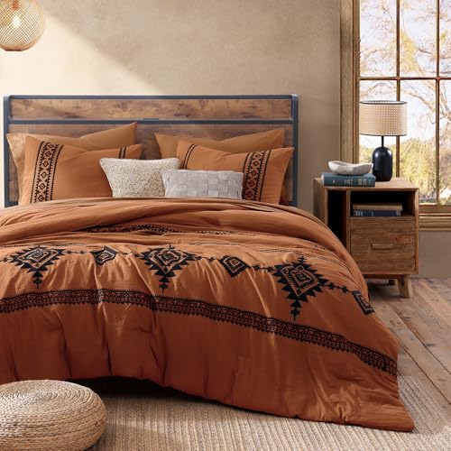 Embroidery Super King Plus Comforter Set 7 Pieces Bed in a Bag