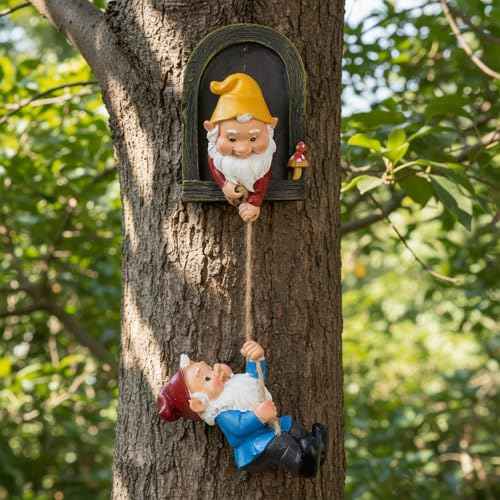 Climbing Gnomes Tree Faces Decor (2 Count)