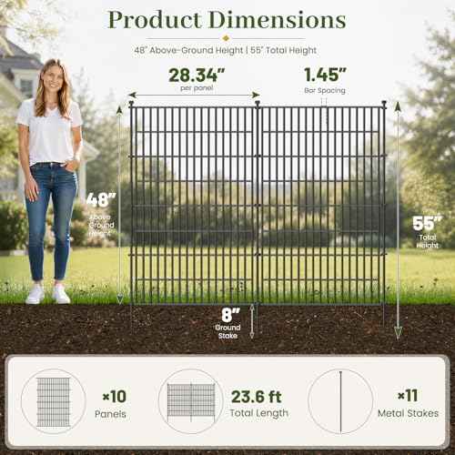No Dig Garden Fence Outdoor for Yard