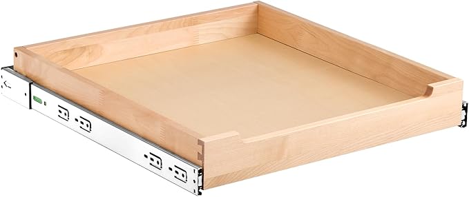 VEVOR Pull Out Cabinet Organizer, 20"W x 21"D Cabinet Drawer, Soft Close Slide out Shelf, Heavy-Duty Sliding Wood Drawer, Bottom and Side Assembly Base Cabinet Organization for Kitchen Pantry Bathroom