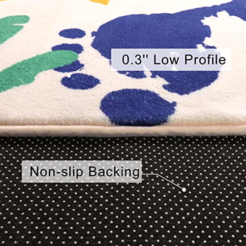 Handprints and Footprints Large Kids Rug 5'x7'
