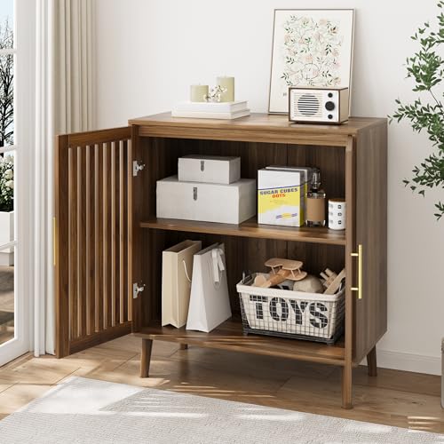 32″ Modern Farmhouse Sideboard Cabinet with Louvered Doors