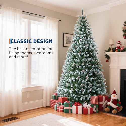 6FT Pre Lit Artificial Christmas Tree with White Lights
