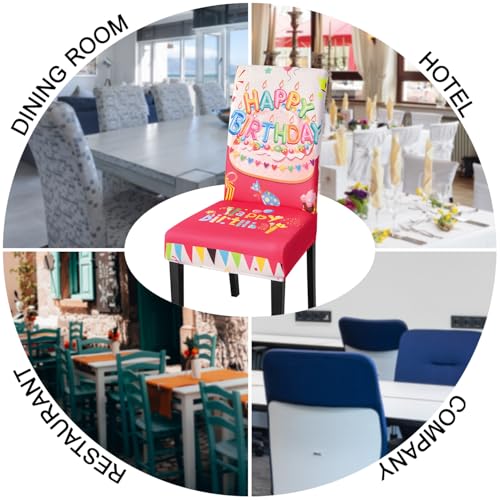 Birthday Chair Covers for Dining Room Set of 4