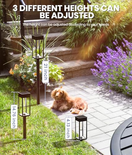 8 Pack Bright Solar Pathway Lights Outdoor (8 Count)