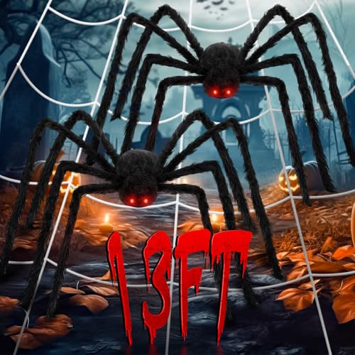 2 Pack 13 Ft 156 Giant Halloween Spider with 200" Web
