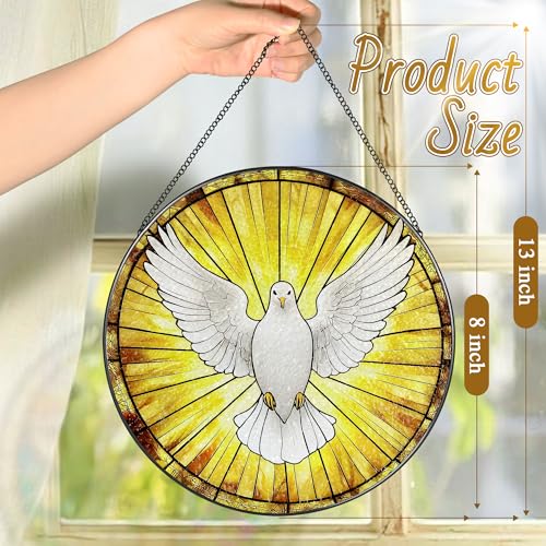 8'' Dove Stained Glass Suncatcher