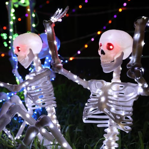 Halloween Decorations Outdoor Skeletons Set (White)