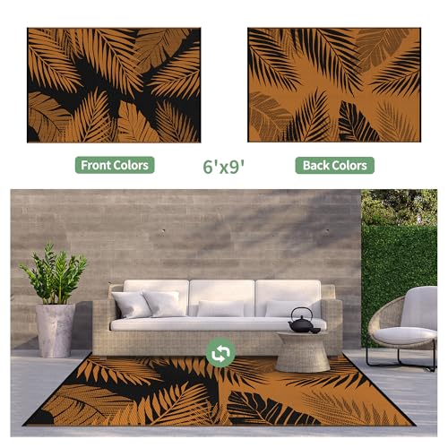 Outdoor Rug Waterproof Plastic for Fall Decor (54 Sq Ft)