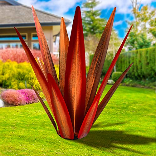 24" Metal Agave Plant Outdoor Decor