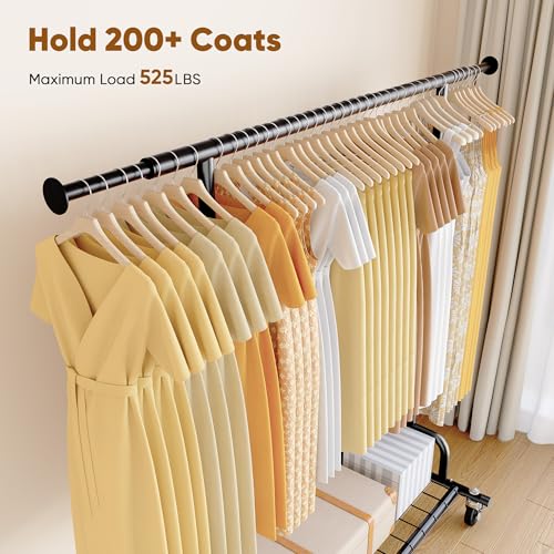 Clothes Rack Collapsible Clothing Rack Capacity 525LBS Black