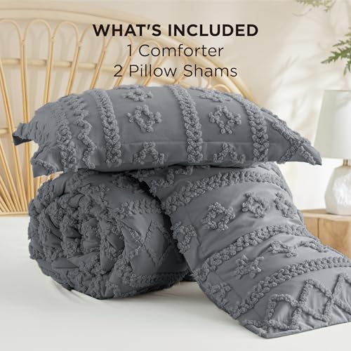 Tufted Boho Comforter Set California King Size