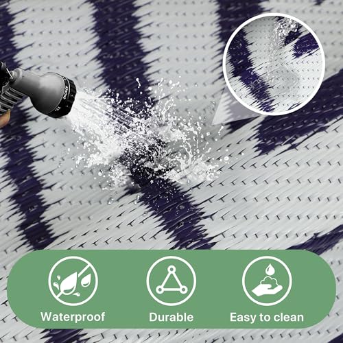 Outdoor Rug Waterproof Plastic Rugs for Patio (108 Sq Ft)