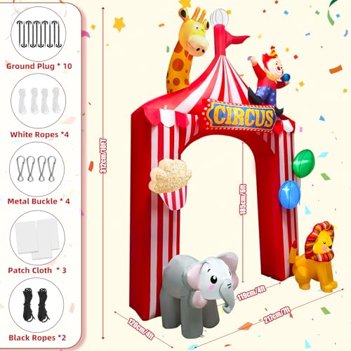 10FT Circus Party Arch Outdoor Decoration Inflatable
