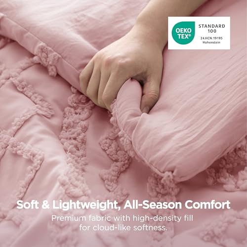 Tufted Boho Comforter Set Twin Size