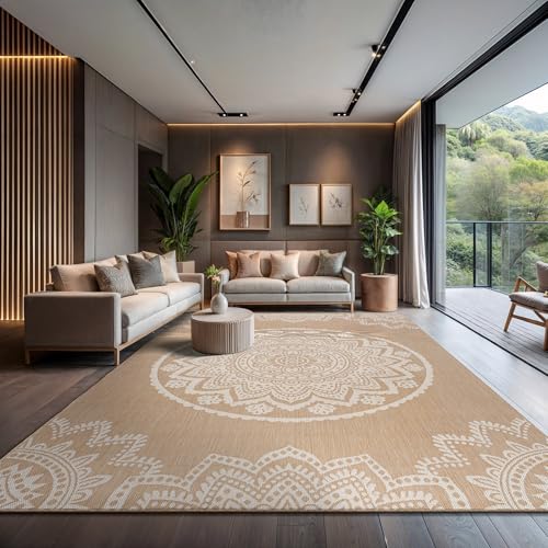 Outdoor Rug 10x14 Modern Area Rugs for Large Indoor and Outdoor Patios and Porches