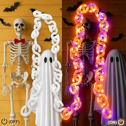 2 Pack 16.4 ft Halloween Chain Lights