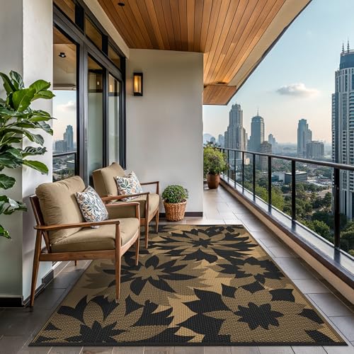 Outdoor Rug Waterproof Plastic Rugs for Patio (54 Sq Ft)