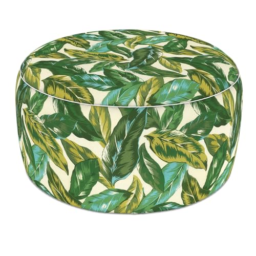 Indoor Outdoor Large Inflatable Ottoman Pouf D31 x H14 Inch