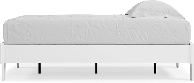 Signature Design by Ashley Piperton Modern Casual Youth Platform Bed Frame, Twin, White