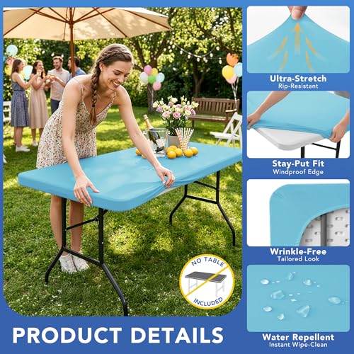 Spandex 6ft Table Cover Fitted (4 Count)