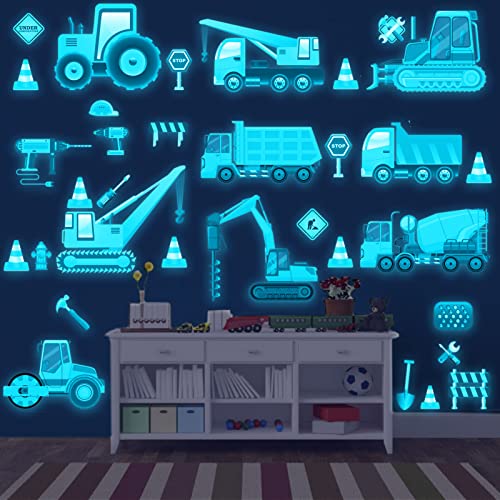 Glow in The Dark Construction Wall Decals