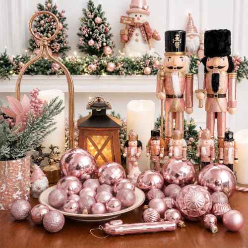 24ct Christmas Ball Ornaments Shatterproof Xmas Tree Hanging Balls Decorations Perfect for Holiday Wedding Christmas Decor (24 Count)