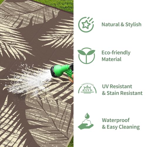 Outdoor Rug Waterproof Plastic Rugs for Patio (54 Sq Ft)