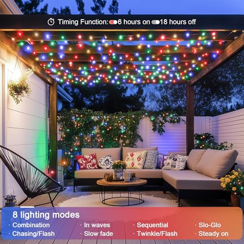 132ft 400 LED Christmas Lights Indoor Outdoor Waterproof (132 Foot)