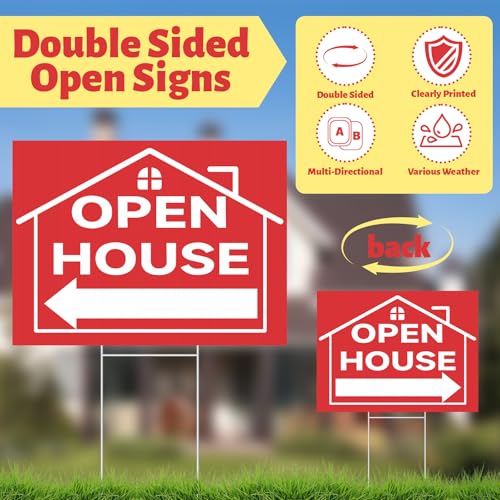 88 Pcs Open House Signs for Real Estate Agent Supplies (88 Count)