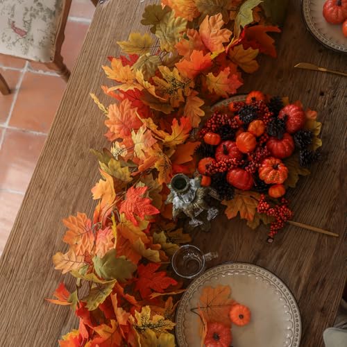 6PCS Orange Leaf Garland (33.6 Foot)