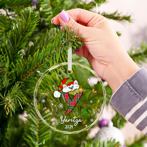 Personalized Christmas Ornaments with Initial Name