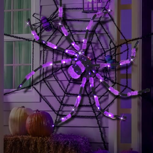 Giant Spider Halloween Decorations (Purple)