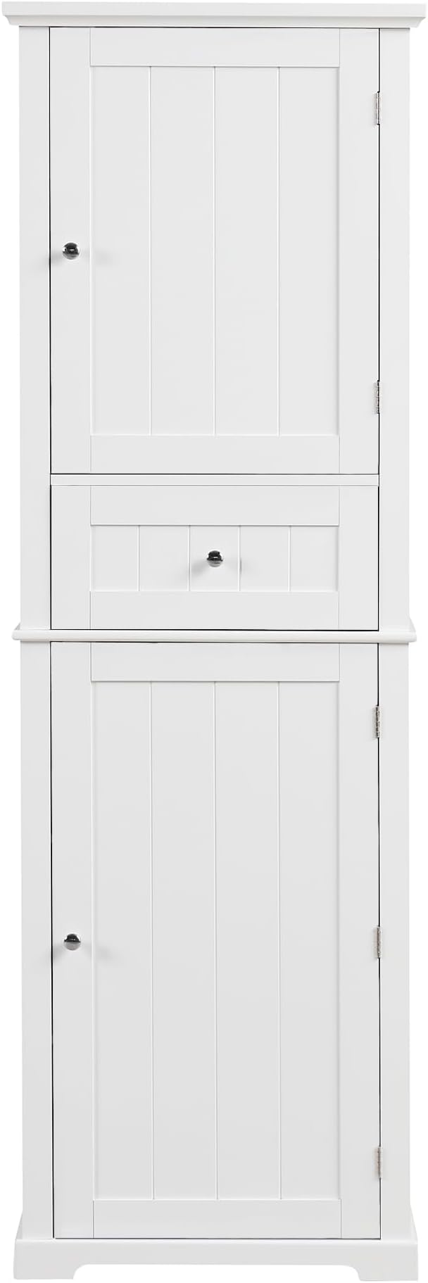 Favfurish 68" Tall Bathroom Storage Cabinet with Doors and Drawer, Modern Linen Cabinets w/Adjustable Shelf & Anti-Toppling Device, Freestanding Cabinet for Bathrooms,Living Room, Entryway,White