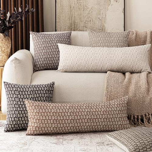 Floral Print Throw Pillow Covers 14×36 Inch