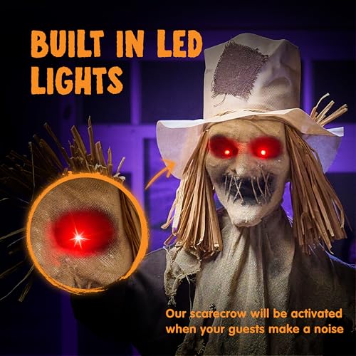 70" Halloween Animatronics Scarecrow Decoration Outdoor