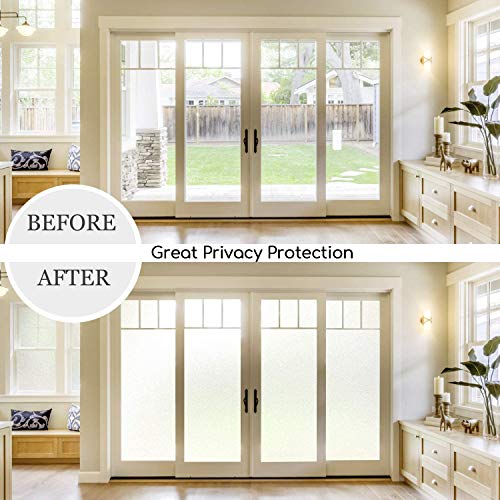 White Frosted Glass Window Privacy Film (19.175 Sq Ft)