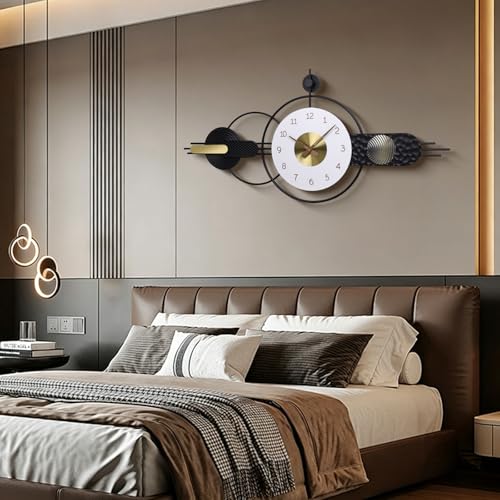 43 x 20 inch Oversized Large Modern Geometric Metal Wall Clocks