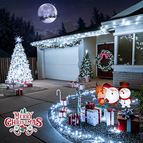 150 LED Connectable White Christmas Lights Indoor for Bedroom (59 Foot)