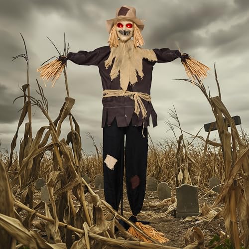 70" Halloween Animatronics Scarecrow Decoration Outdoor