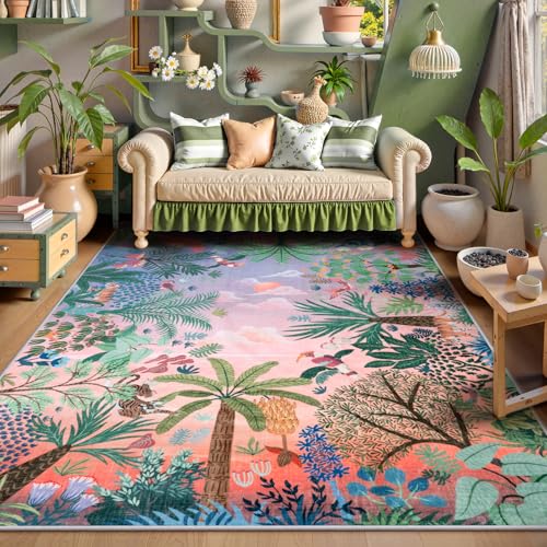 Jungle Rugs 5x7 Kids Rugs for Bedroom Girls