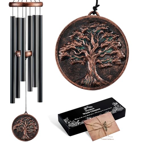 34" Tree of Life Wind Chimes for Outside